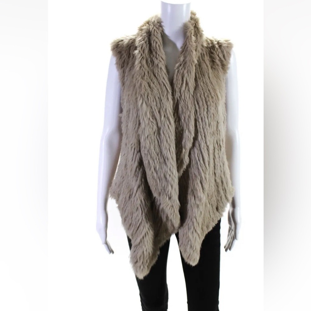 June rabbit fur wrap vest